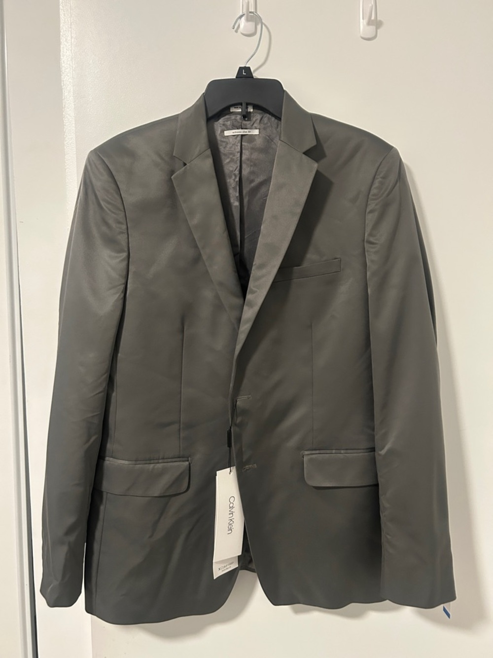 Calvin Klein Men's Charcoal Gray Two-Button Blazer